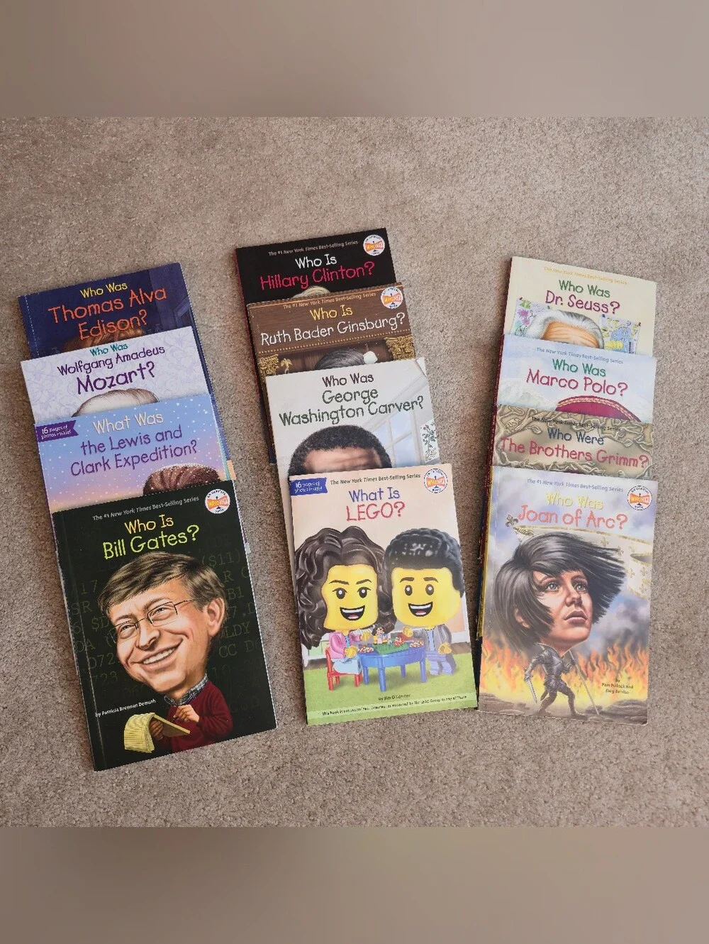 Lot of 12 Who/What/Where Was Biography History chapter books -  Who's Who